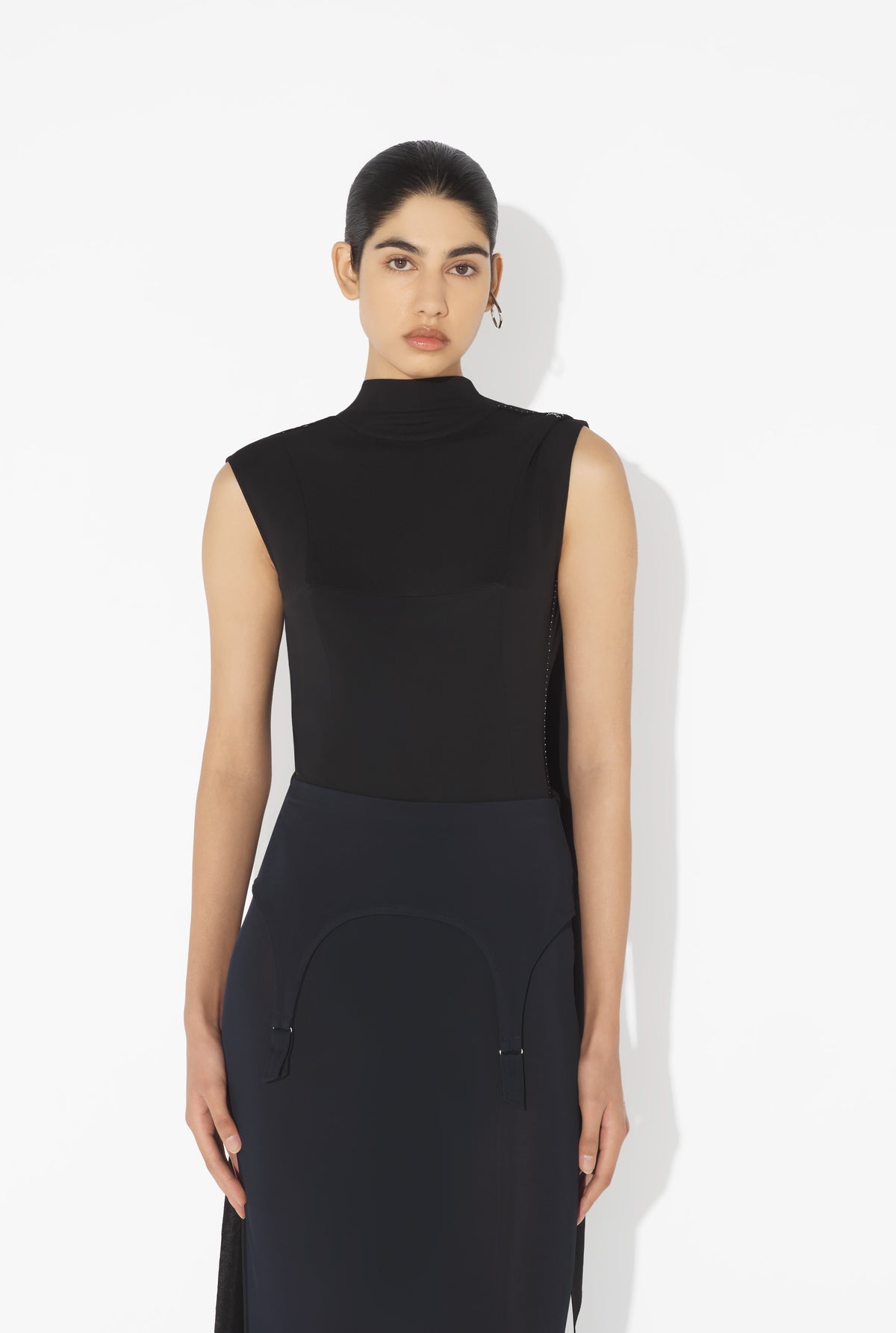 Jersey Body With Cups - Black