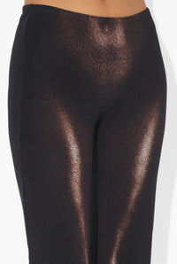 Mesh Straight Trouser Printed "Body Dust" - Black & Brown