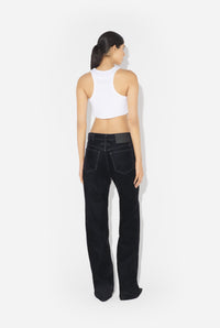 Flock Pants With Inseam Zip Details - Navy