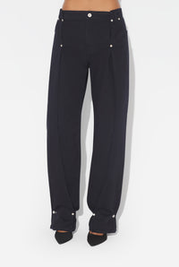 Le Jean Denim À Pressions - Navy