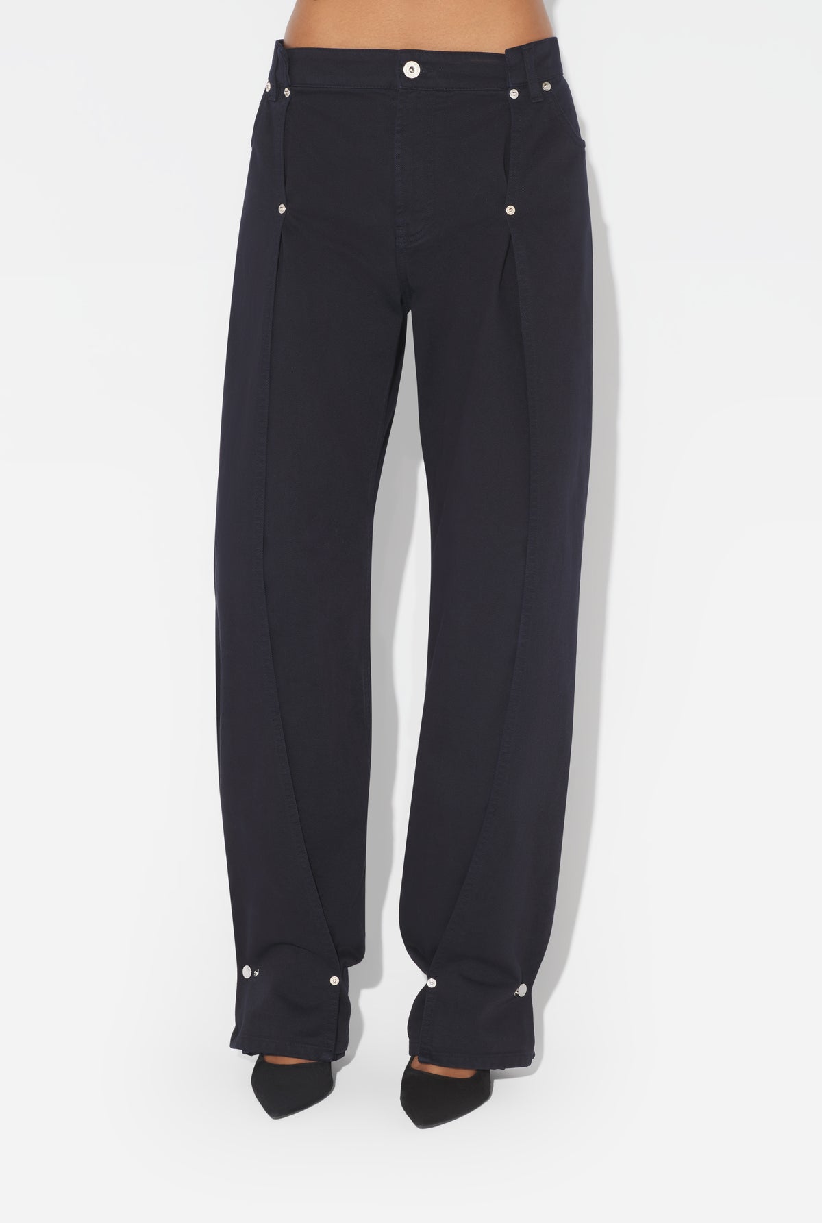 Le Jean Denim À Pressions - Navy