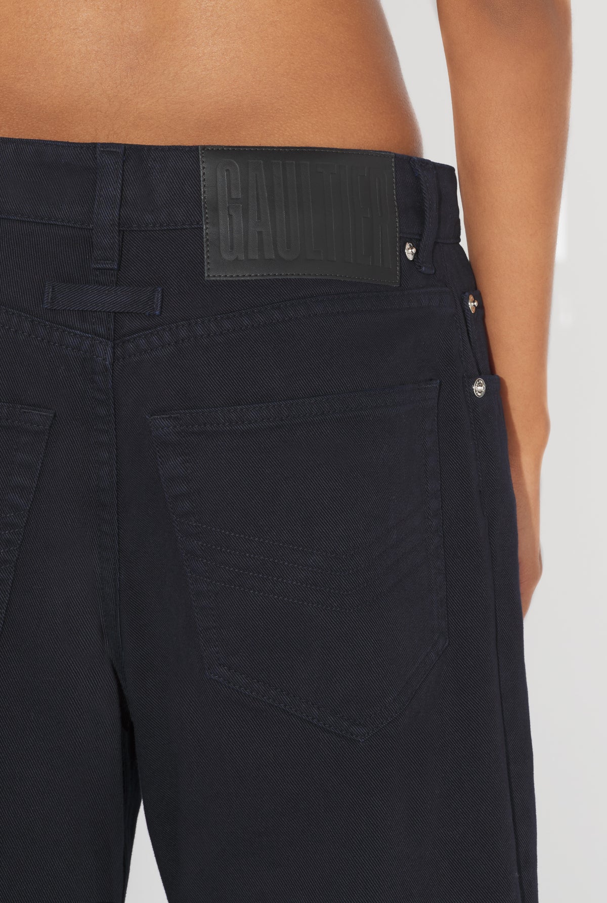 Le Jean Denim À Pressions - Navy