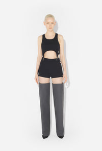 Le Mini-Short Porte-Jarretelles Noir - Black