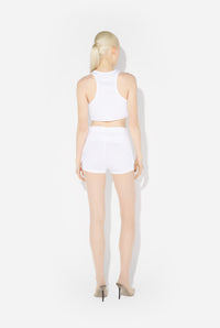 Le Mini-Short Porte-Jarretelles Blanc - White