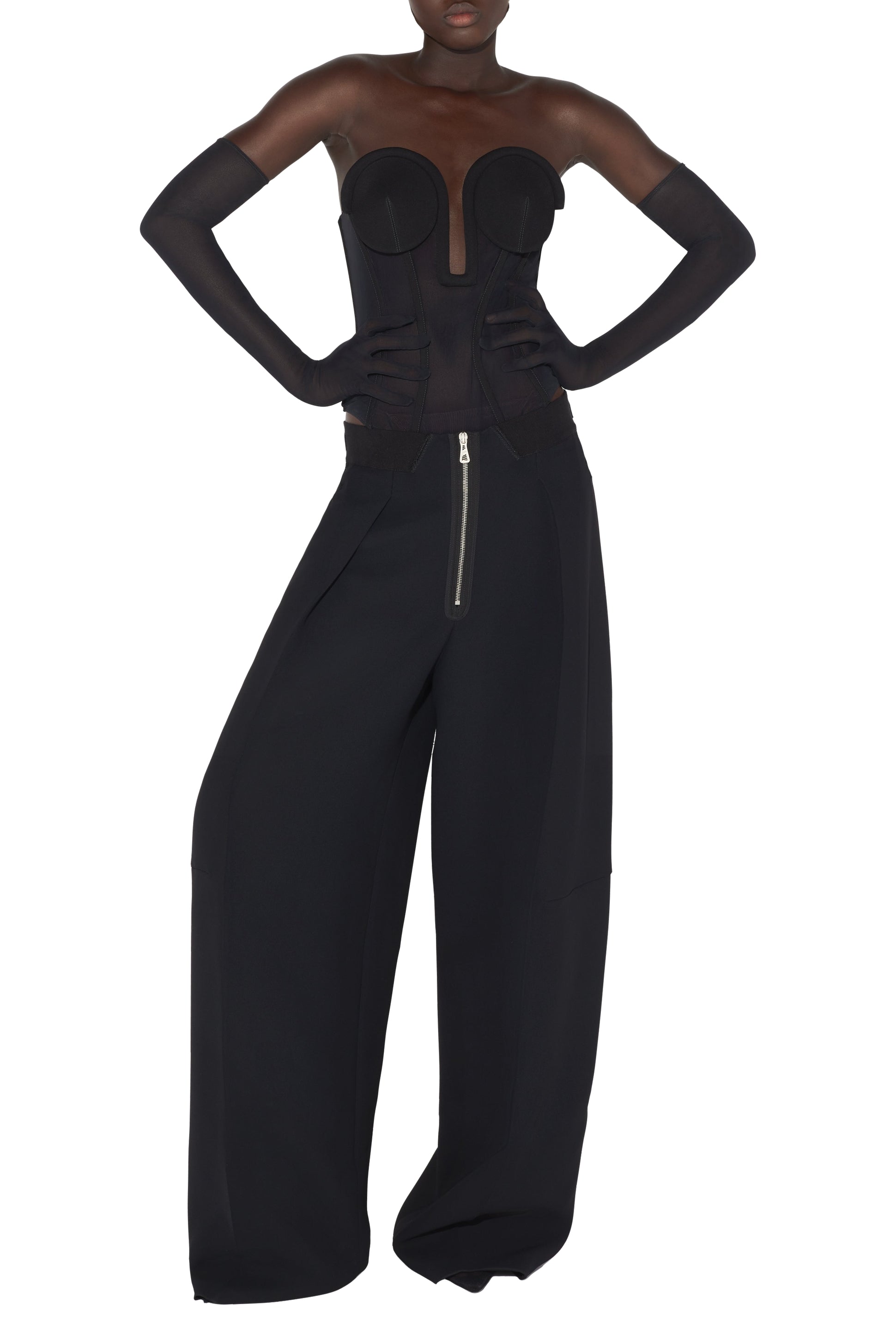 Body corset en tulle - Black