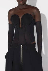 Body corset en tulle - Black