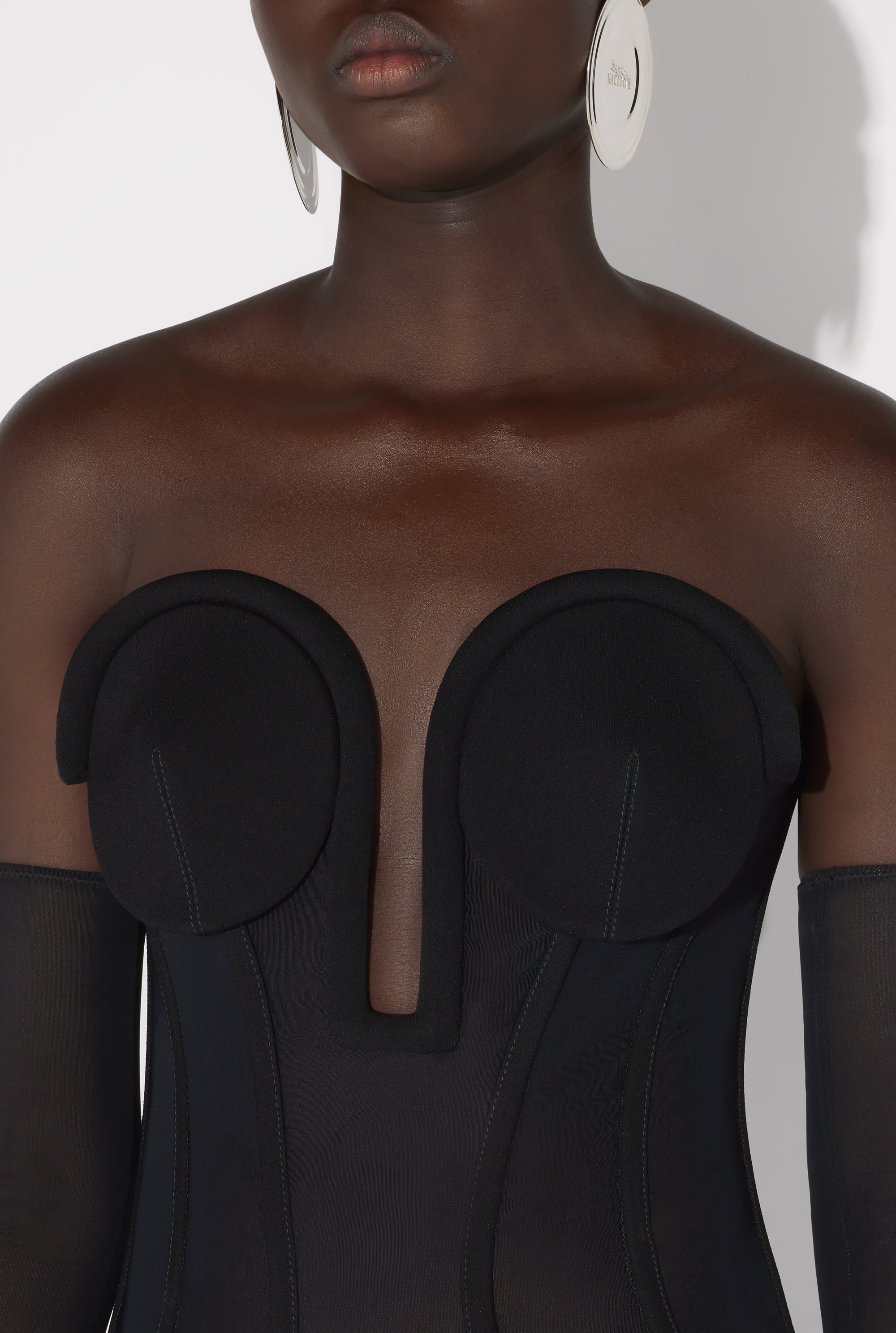 Body corset en tulle - Black