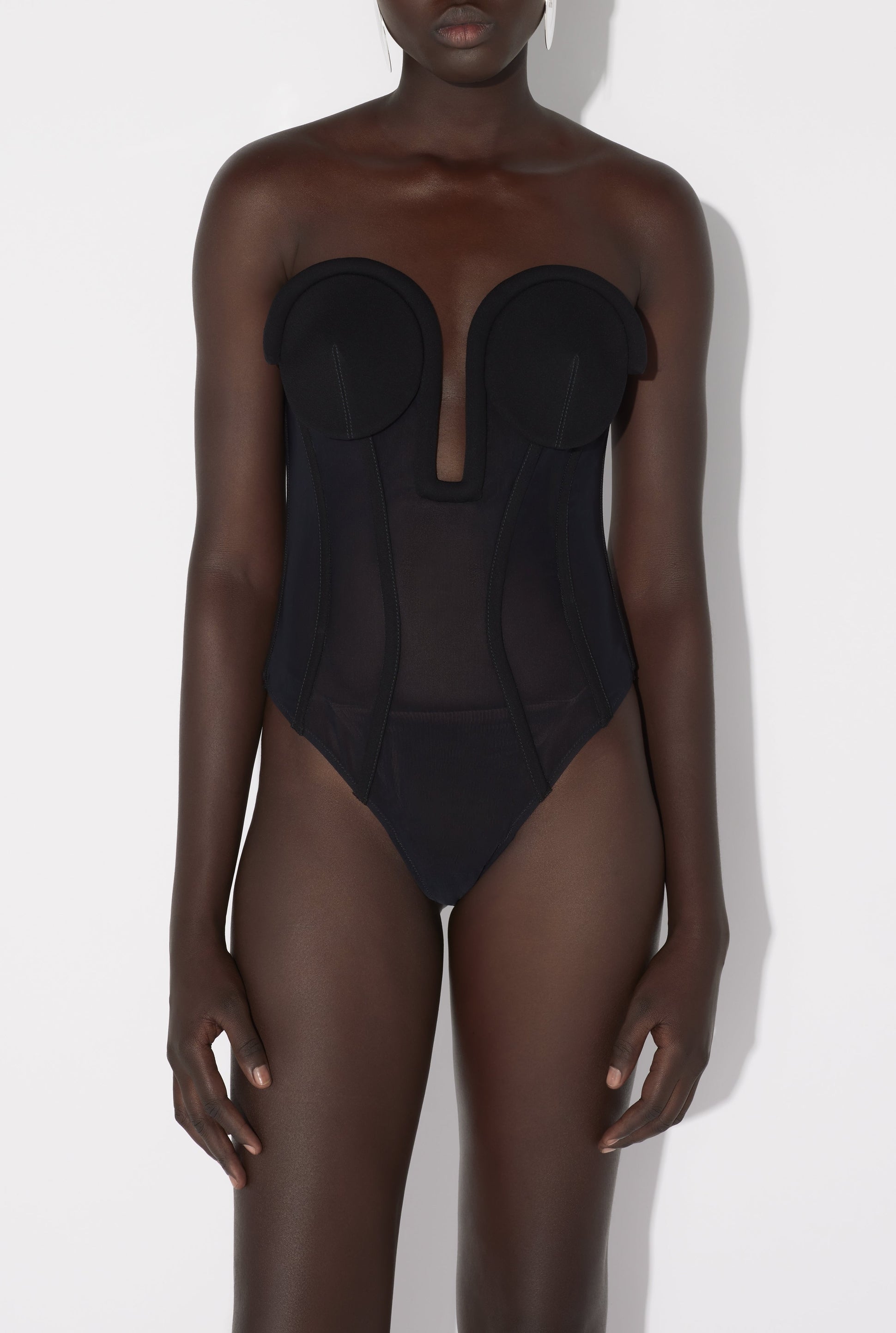Body corset en tulle - Black