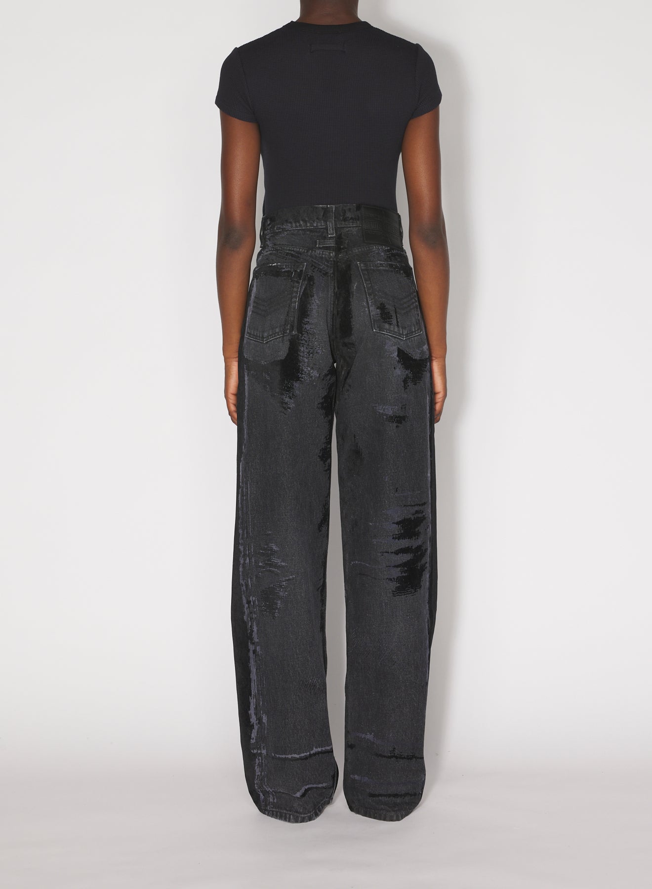 Pantalon à détails en denim - Vintage Black