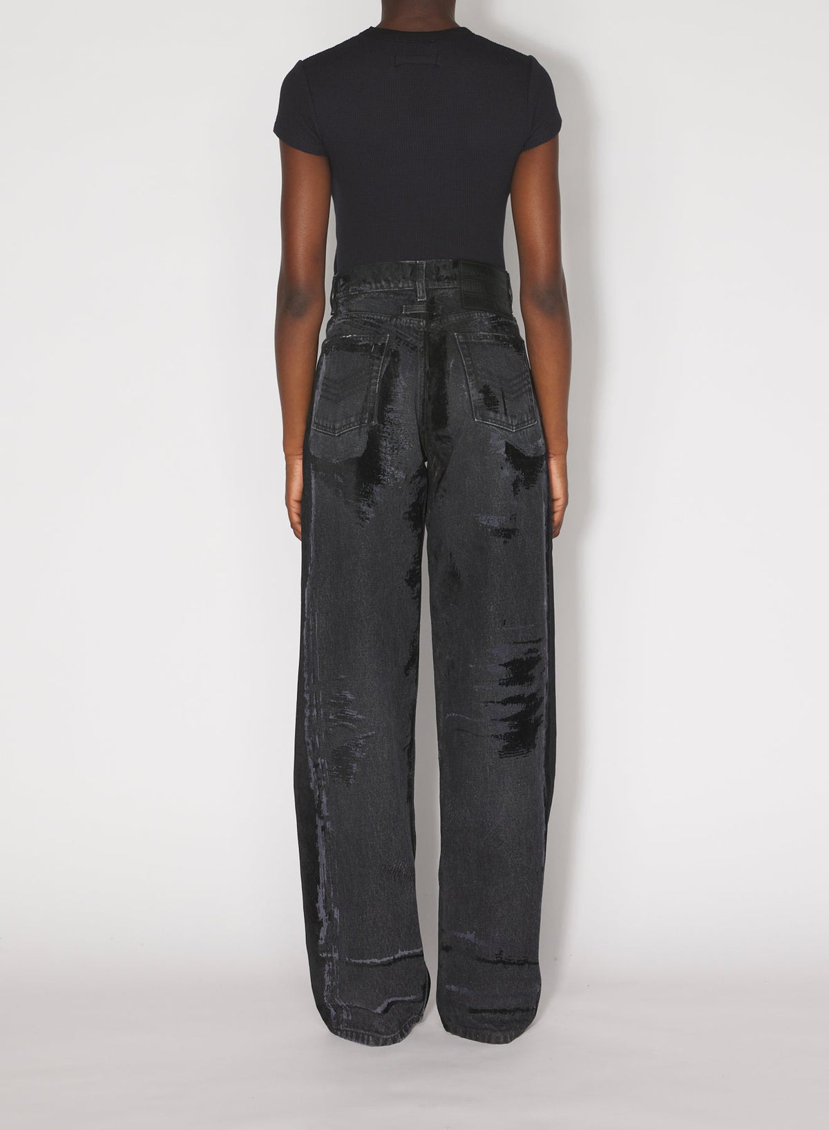 Pantalon à détails en denim - Vintage Black