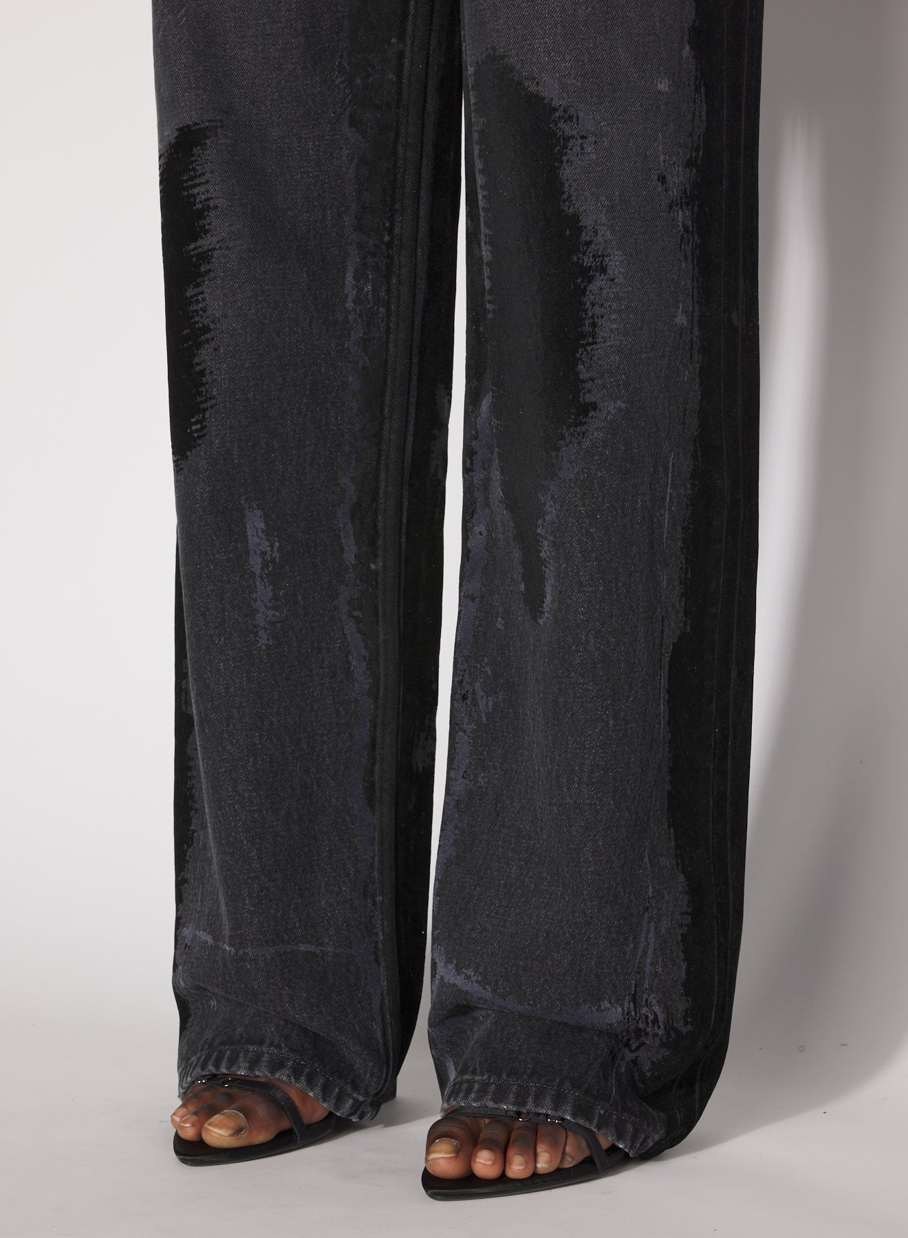 Pantalon à détails en denim - Vintage Black