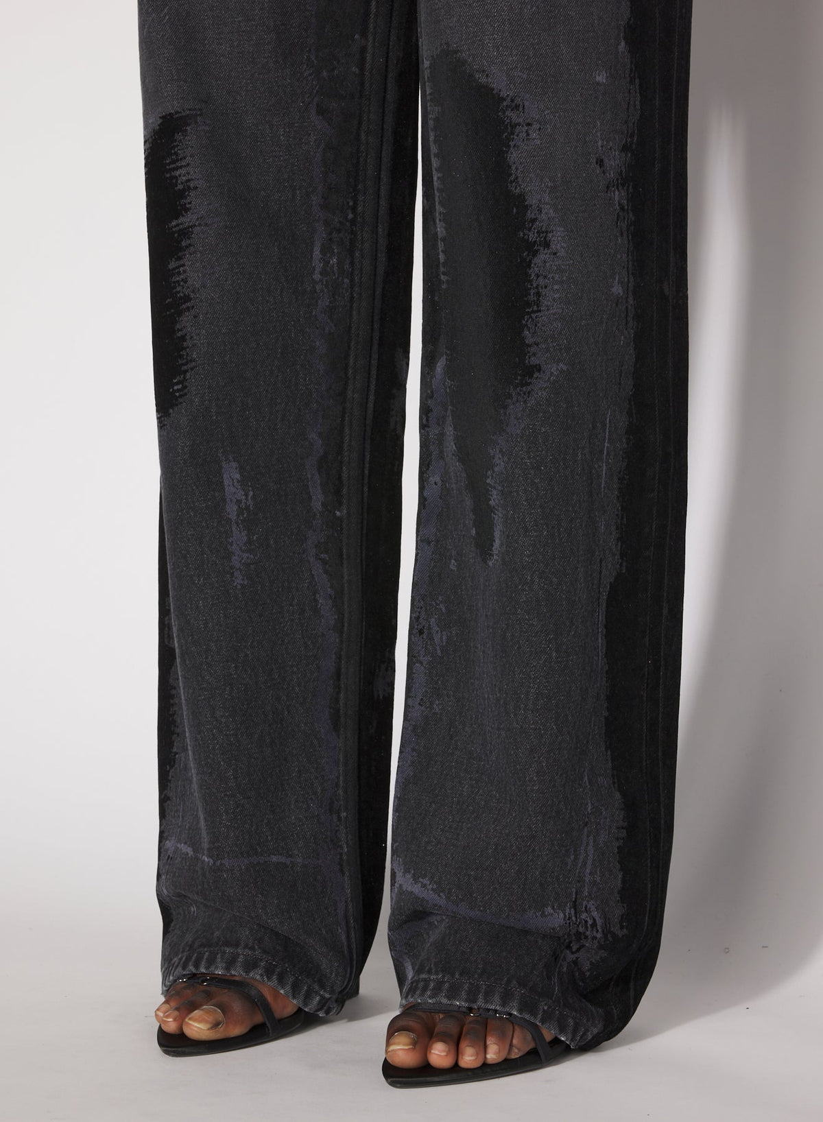 Pantalon à détails en denim - Vintage Black