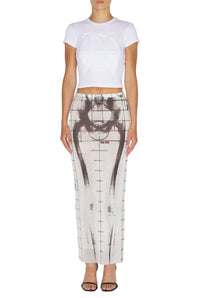 Jupe longue Squeletor - White & Black