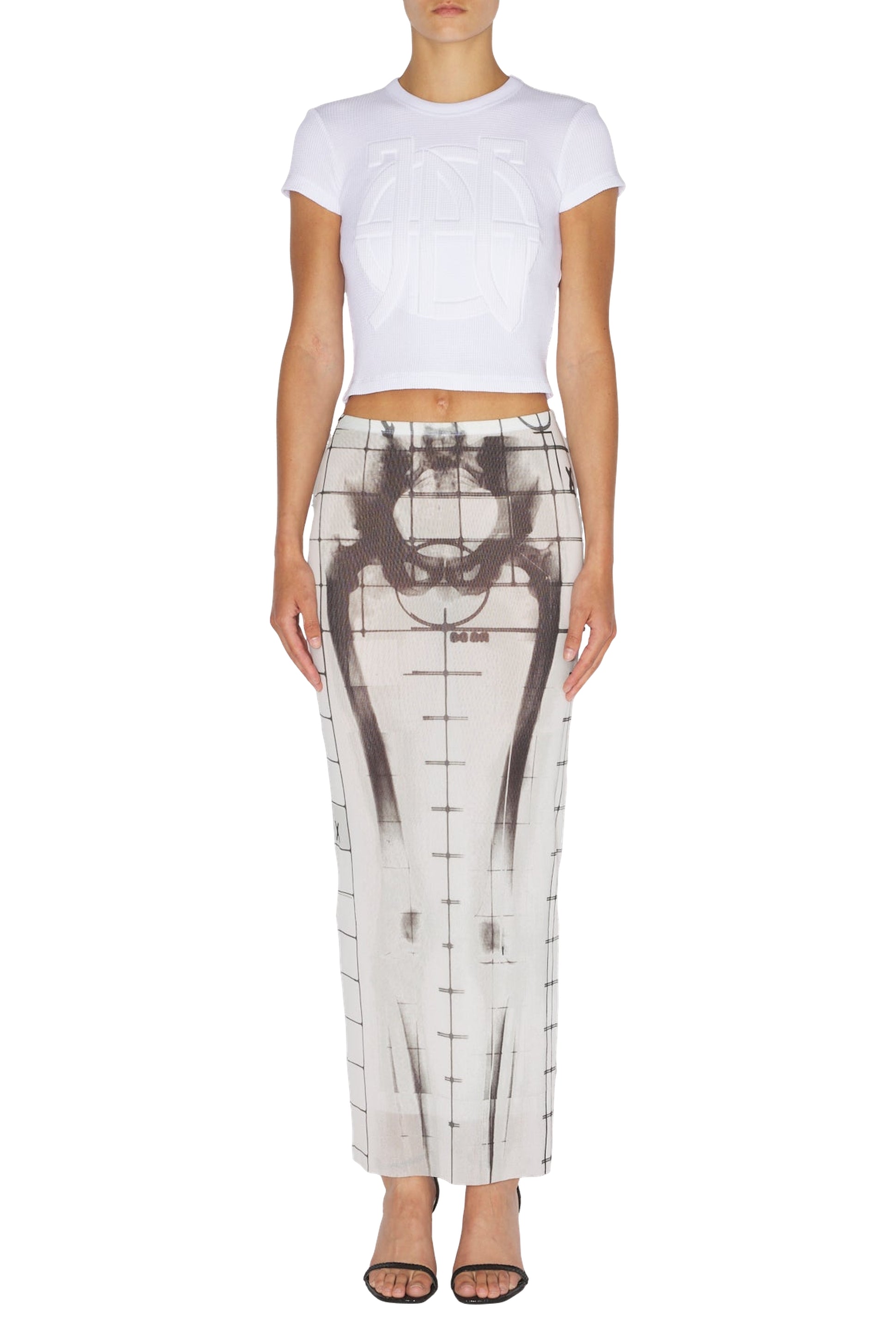 Jupe longue Squeletor - White & Black