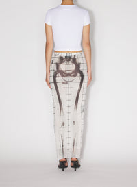 Jupe longue Squeletor - White & Black