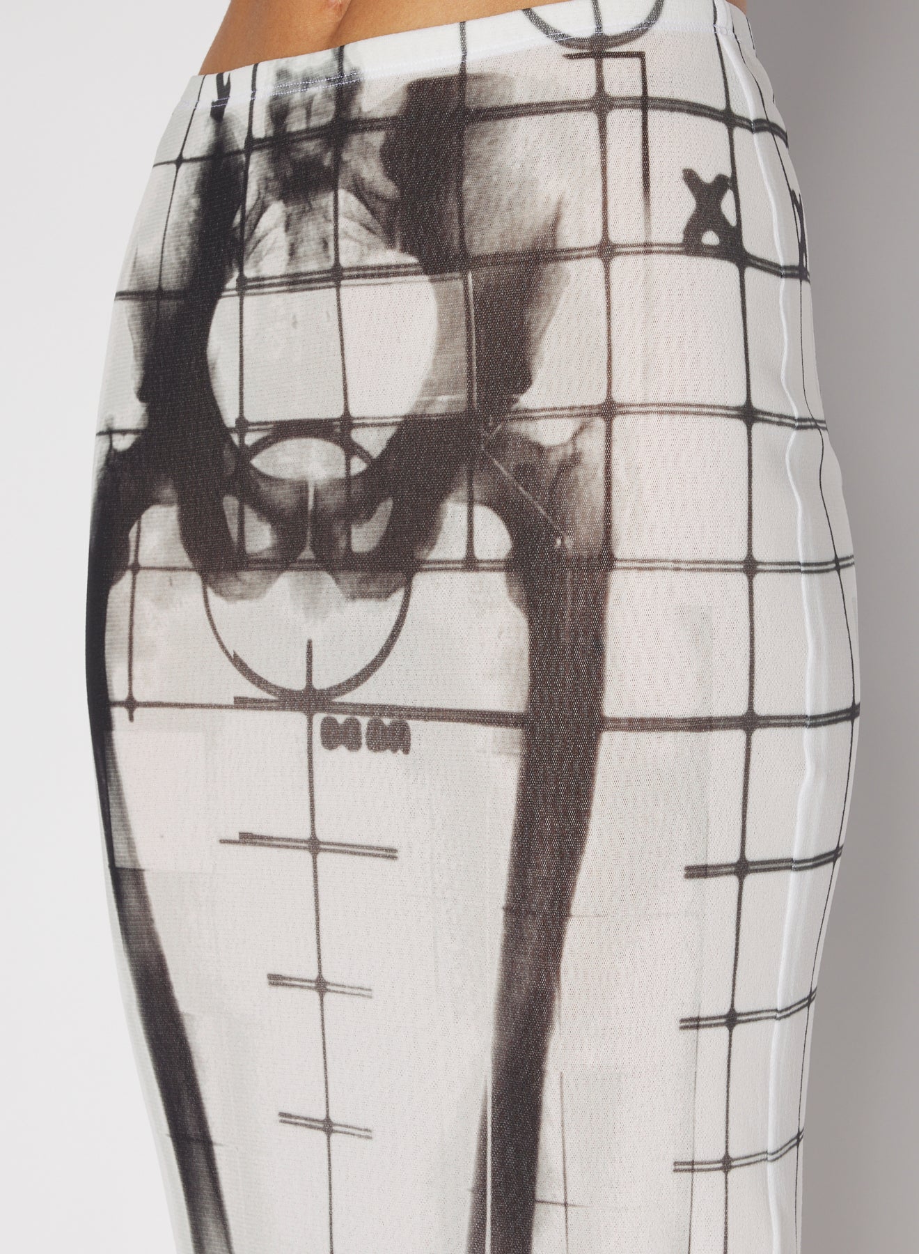 Jupe longue Squeletor - White & Black