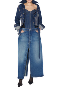 Double denim coat - Indigo & Vintage blue