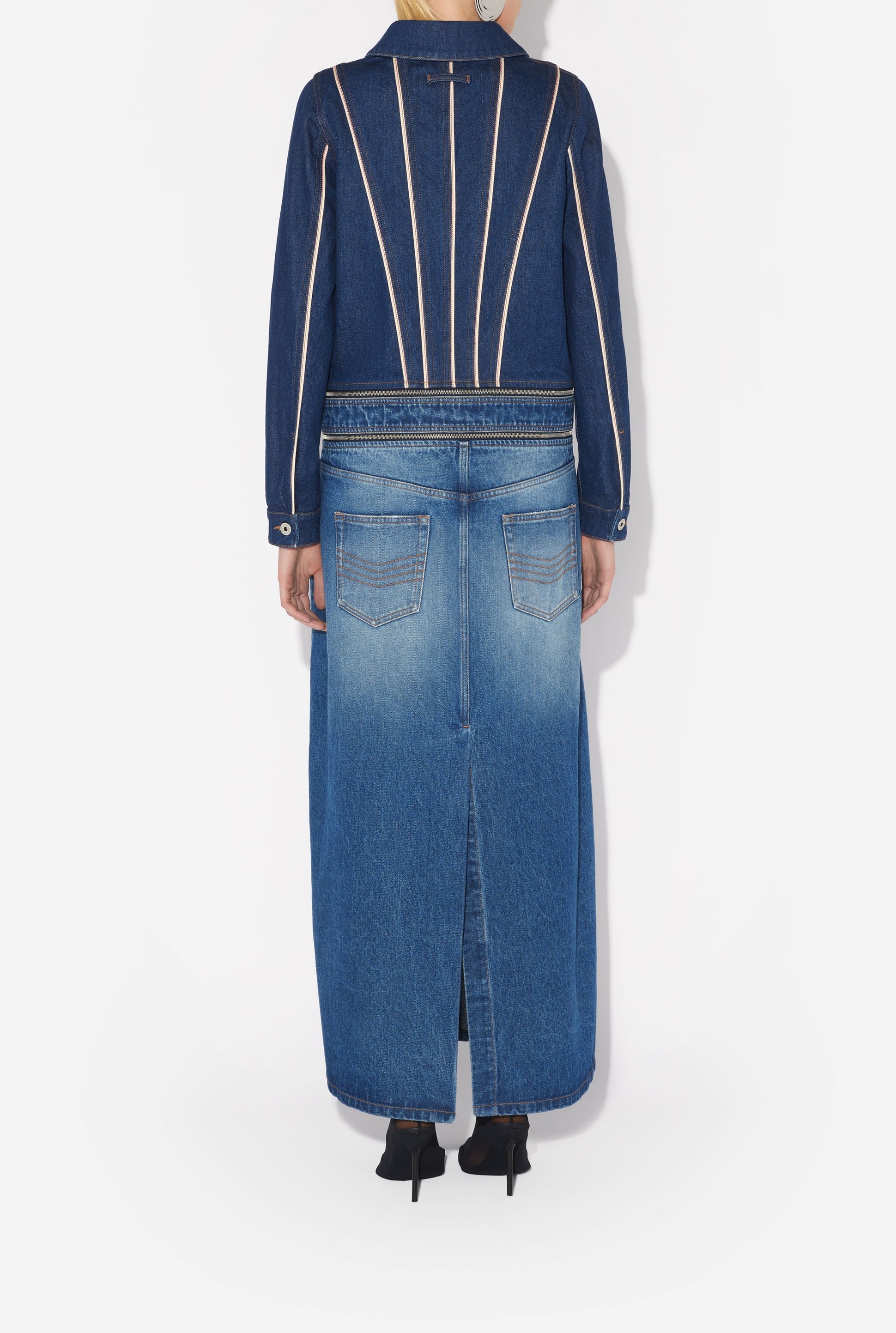 Double denim coat - Indigo & Vintage blue