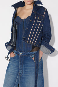 Double denim coat - Indigo & Vintage blue