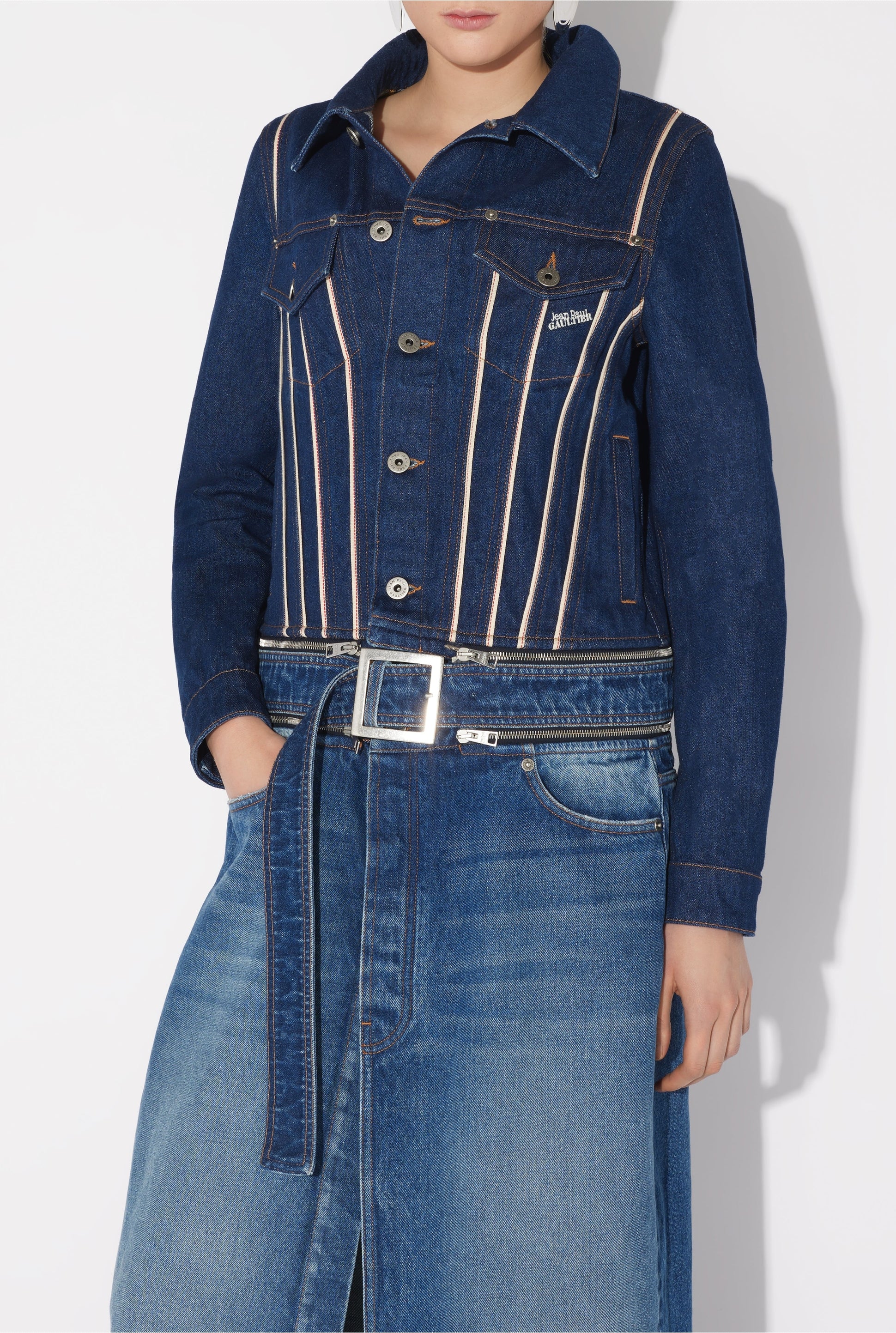 Double denim coat - Indigo & Vintage blue
