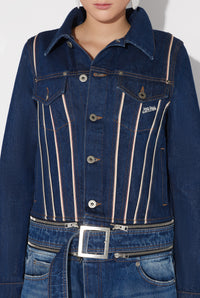 Double denim coat - Indigo & Vintage blue