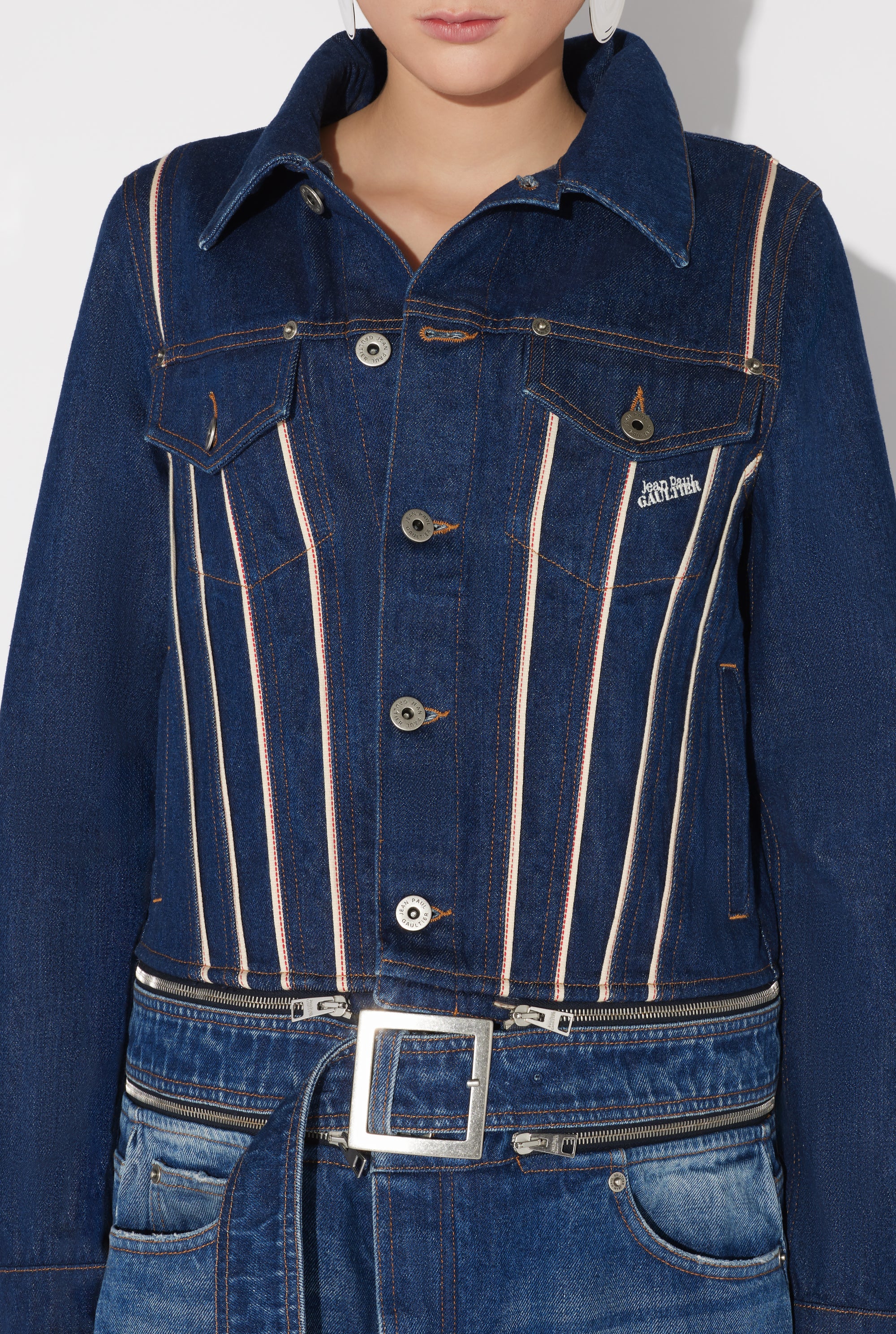 Double denim coat - Indigo & Vintage blue