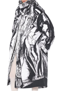 Parka Trompe-L'œil en coton - Black & White