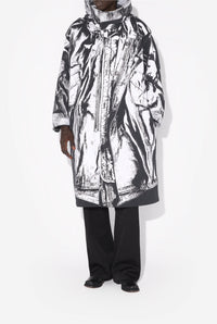 Parka Trompe-L'œil en coton - Black & White