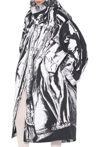 Parka Trompe-L'œil en coton - Black & White