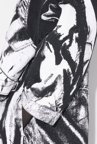 Parka Trompe-L'œil en coton - Black & White