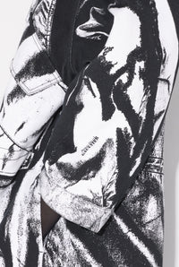 Parka Trompe-L'œil en coton - Black & White