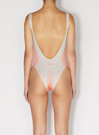 Maillot une pièce imprimé Prinstripe Body Morphing - Mint & Coral