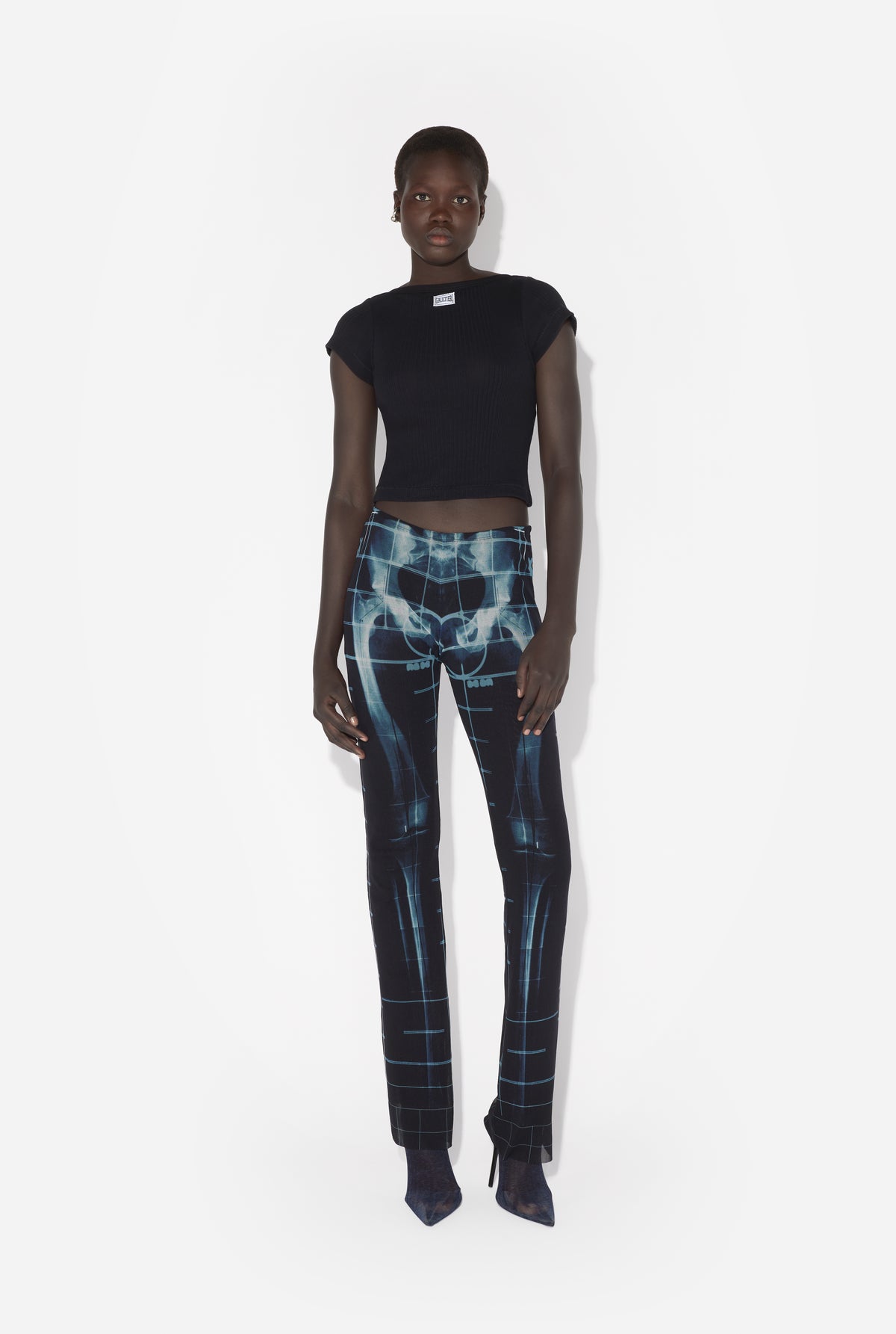 Mesh Trouser Printed "Squeletor" - Black & Navy & Lightblue