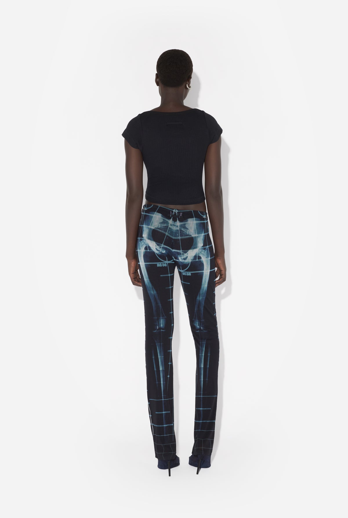 Mesh Trouser Printed "Squeletor" - Black & Navy & Lightblue