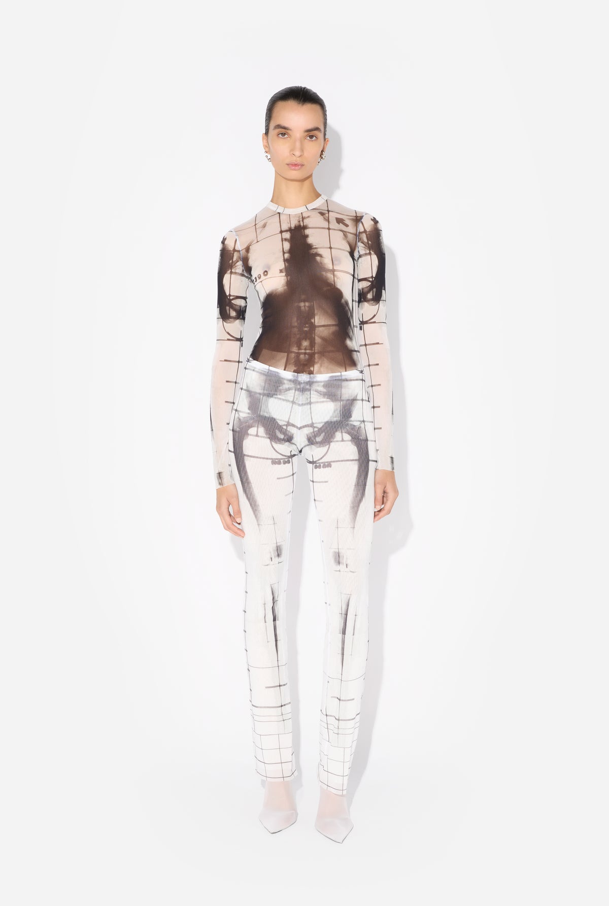 Le Pantalon Squeletor Blanc - White & Black