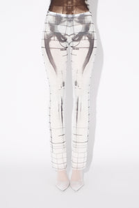 Le Pantalon Squeletor Blanc - White & Black