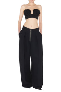 Pantalon ample à fermeture éclair - Black