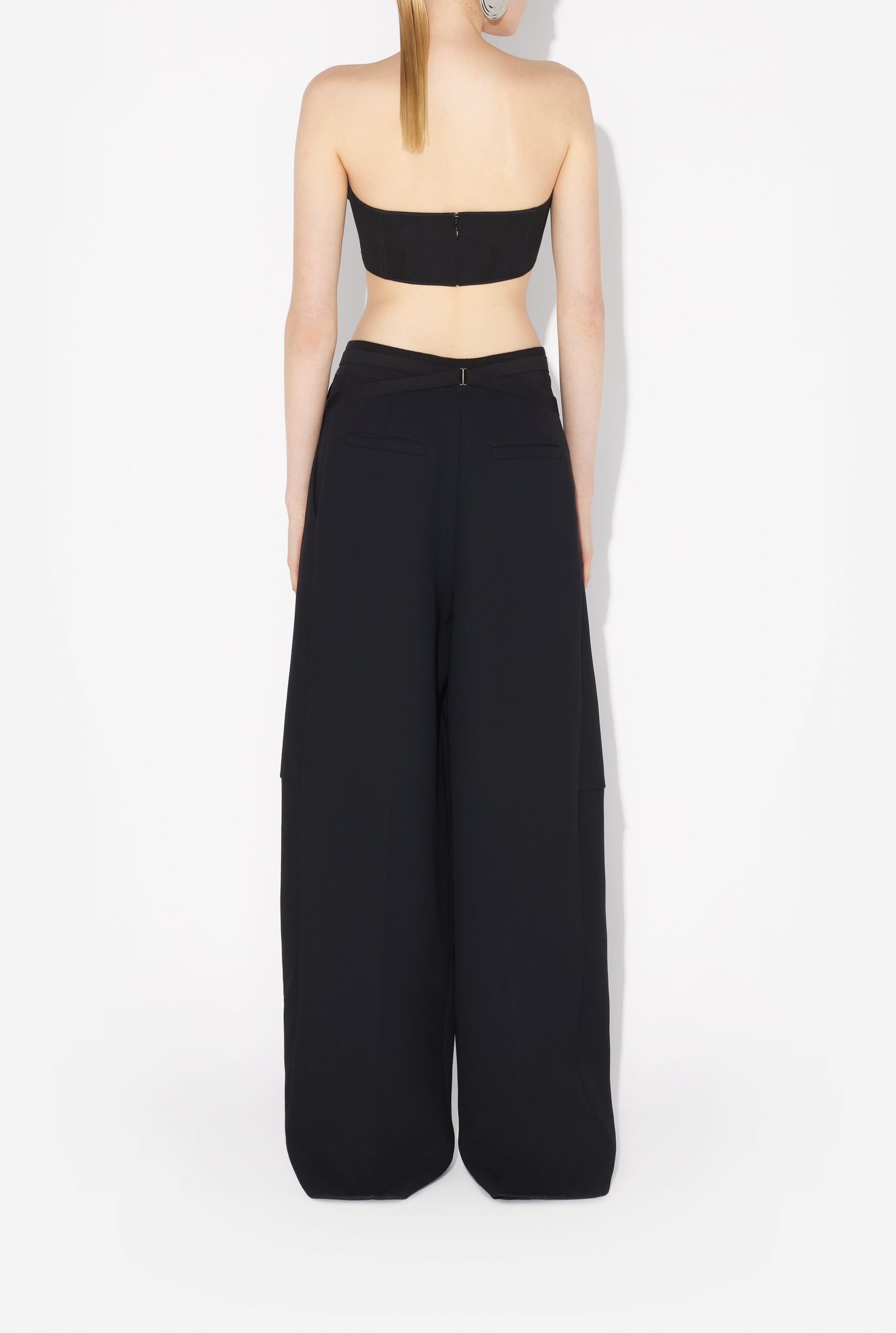 Pantalon ample à fermeture éclair - Black