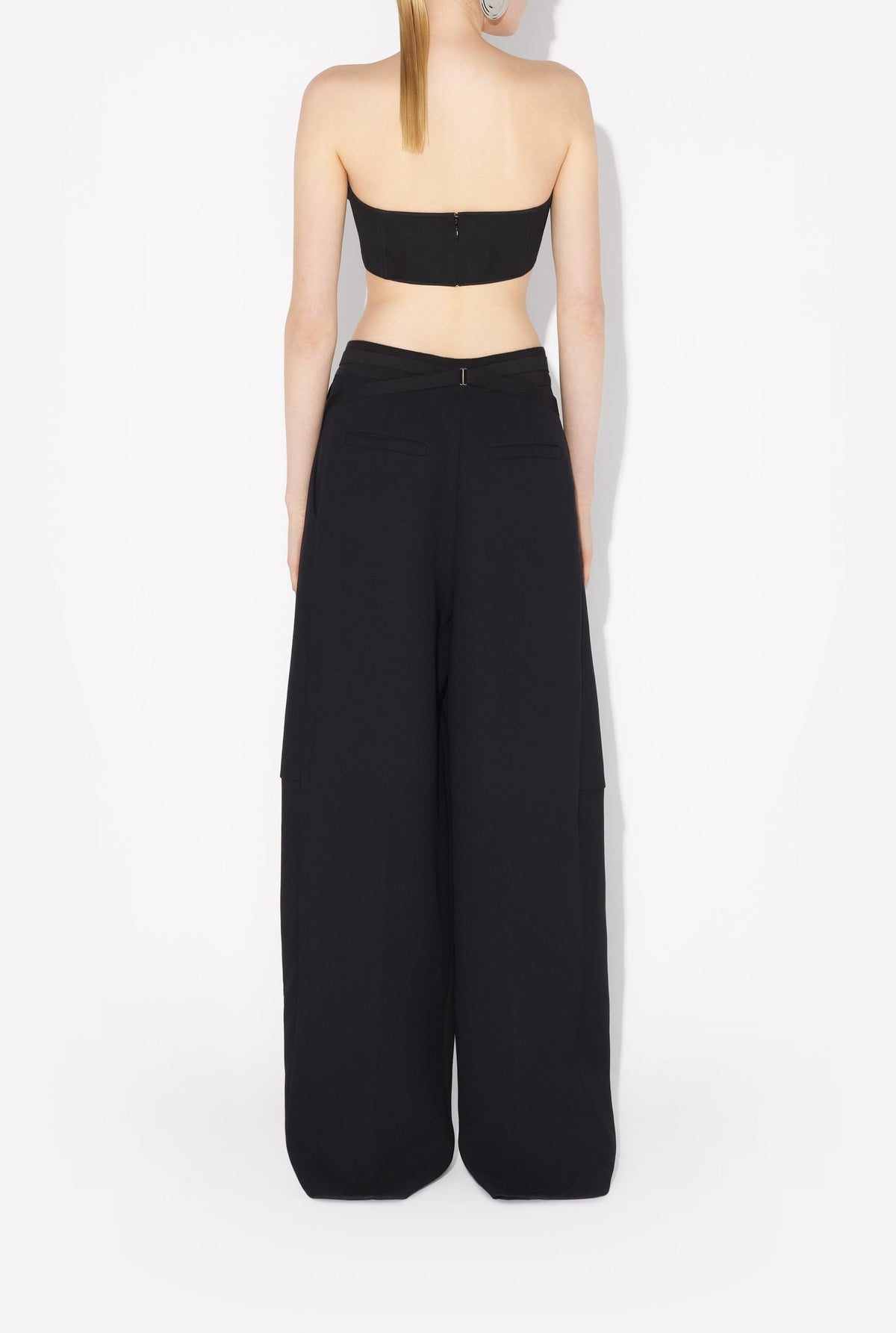 Pantalon ample à fermeture éclair - Black