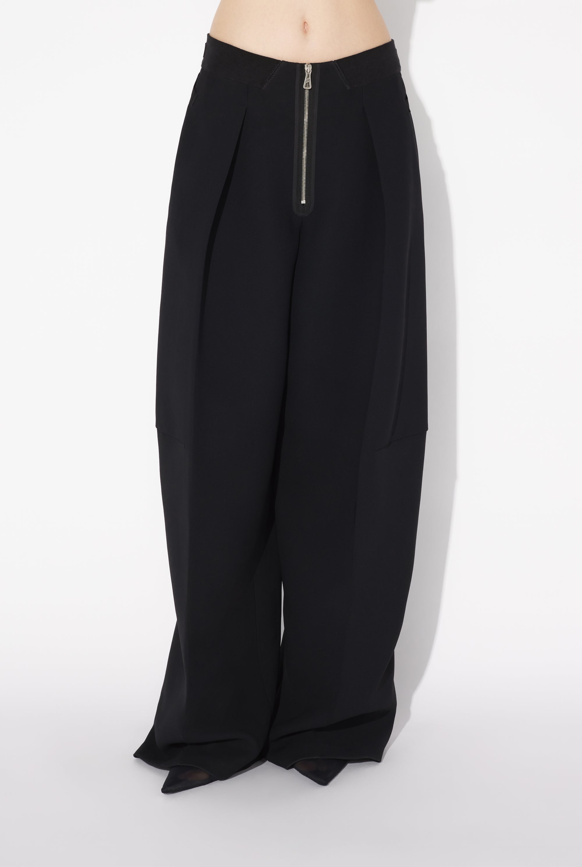 Pantalon ample à fermeture éclair - Black
