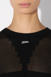 Pull à logo en maille - Black