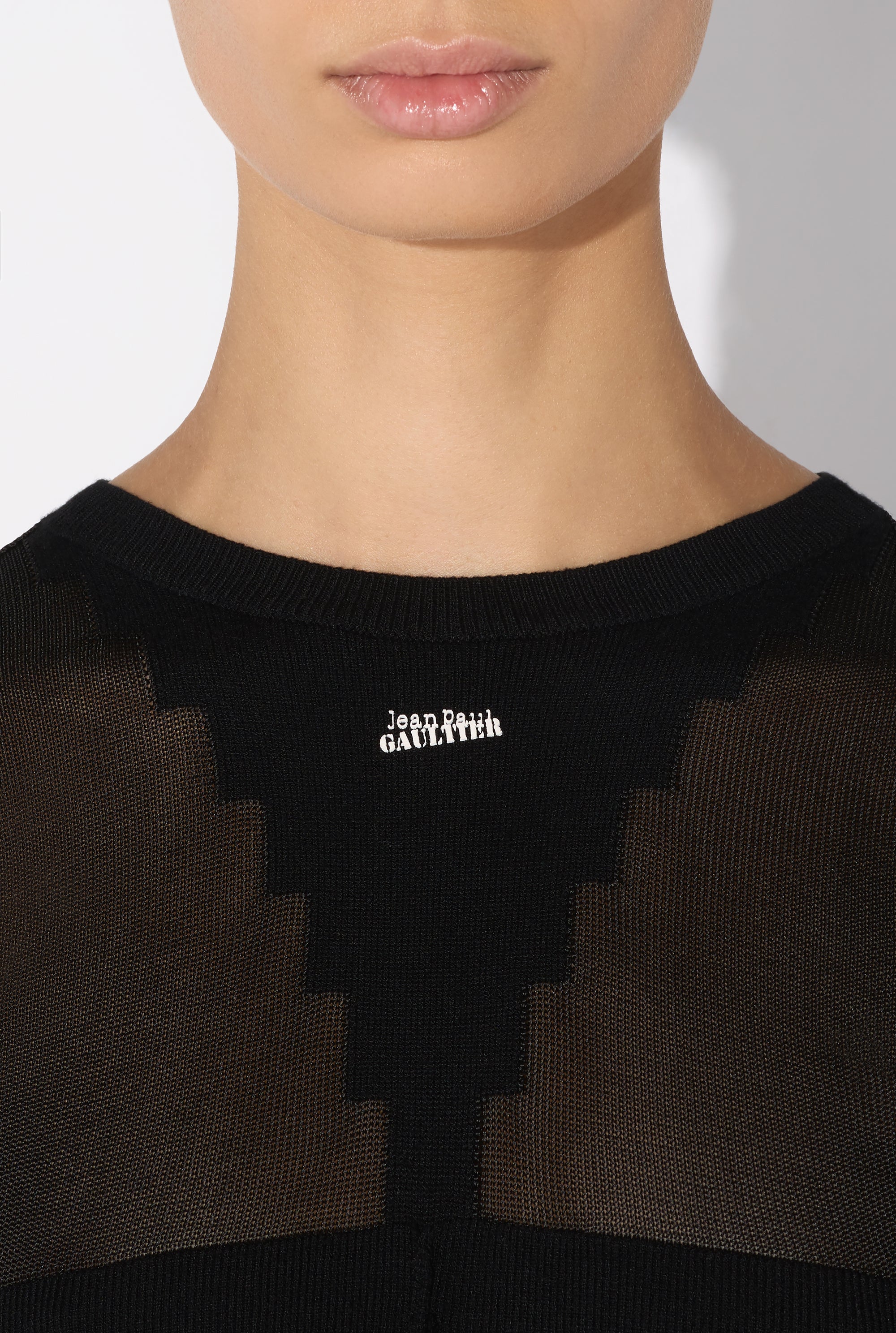 Pull à logo en maille - Black