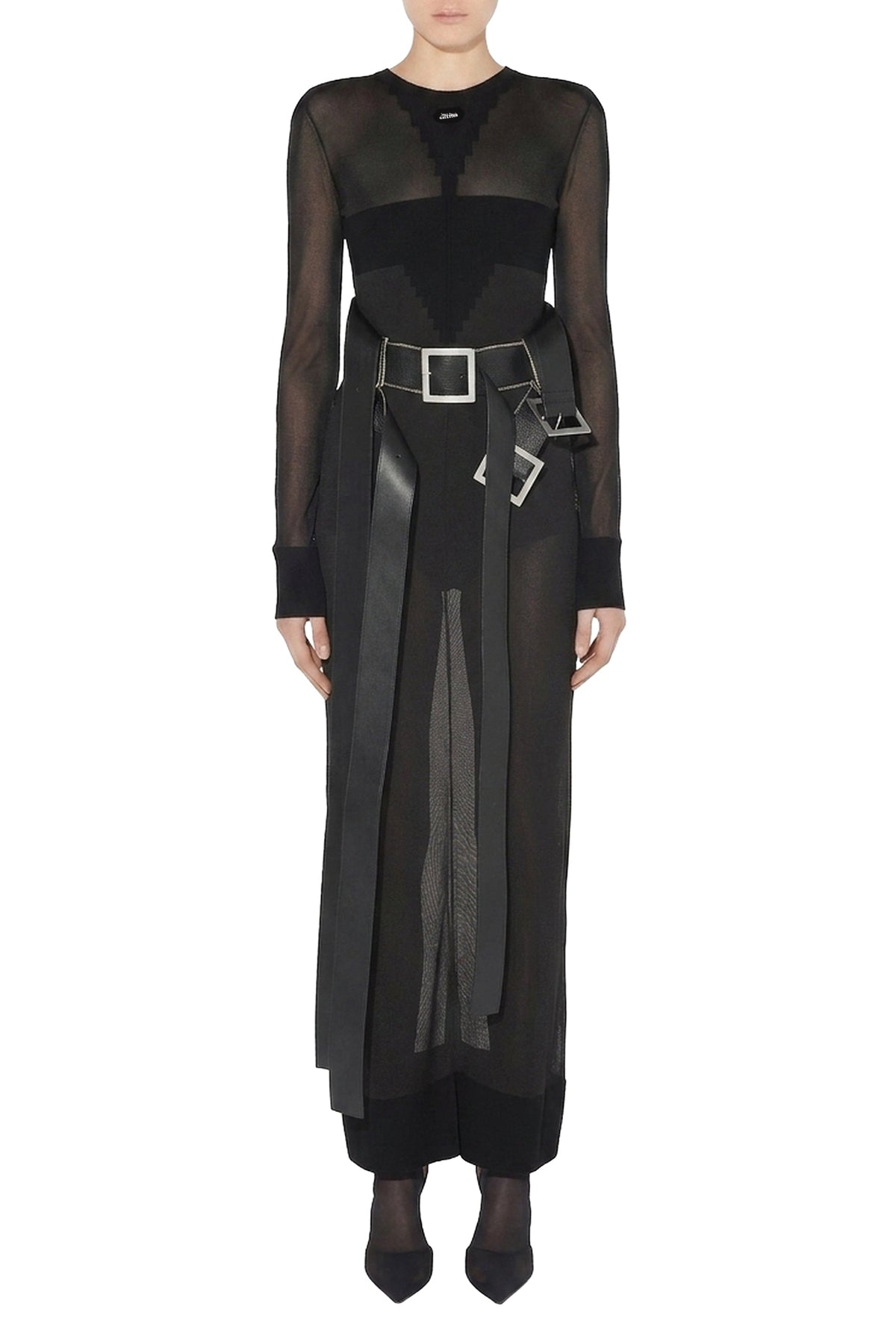 Robe longue à logo - Black