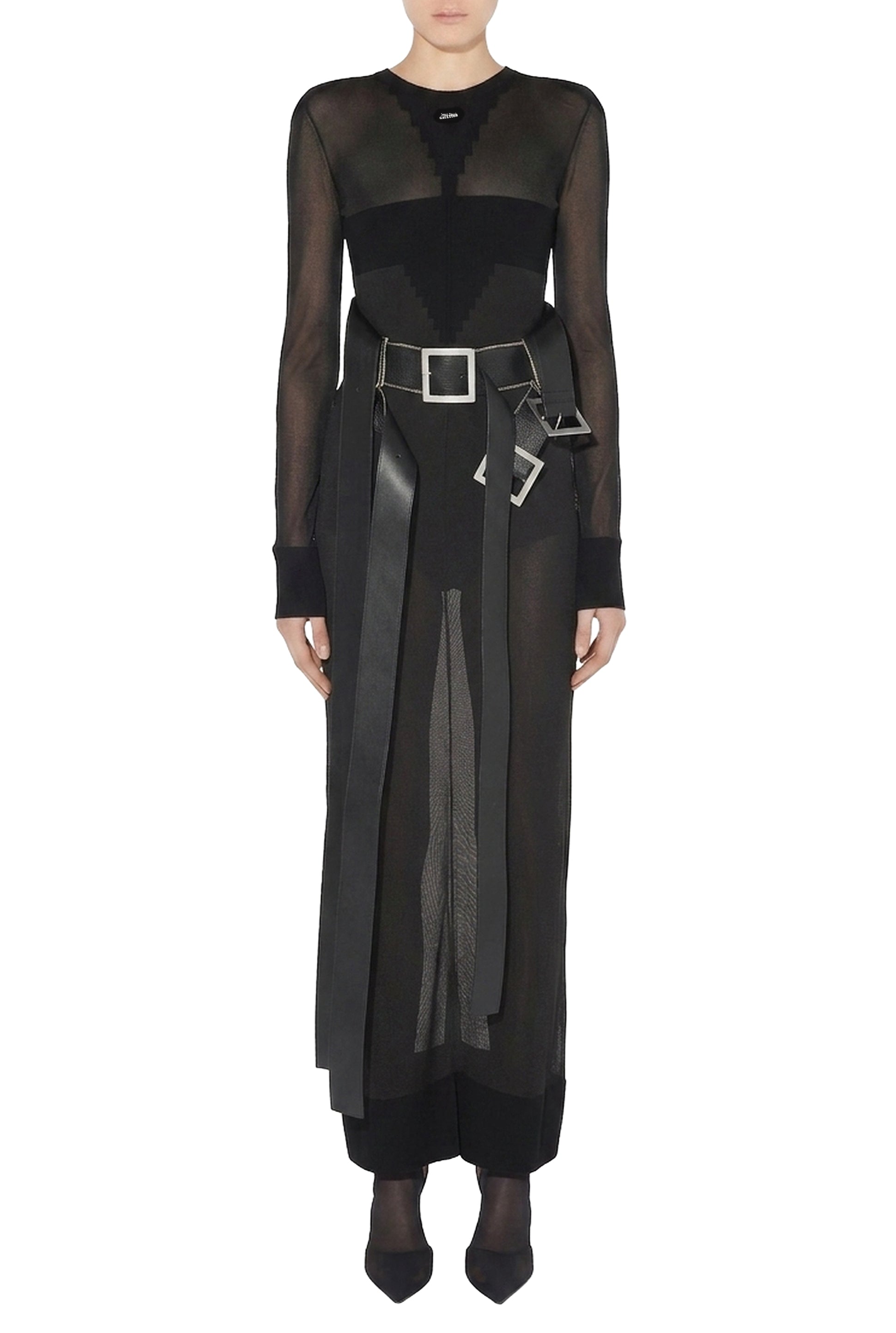 Robe longue à logo - Black
