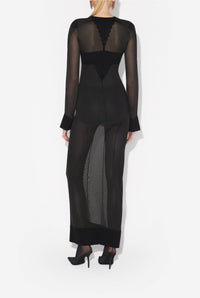 Robe longue à logo - Black