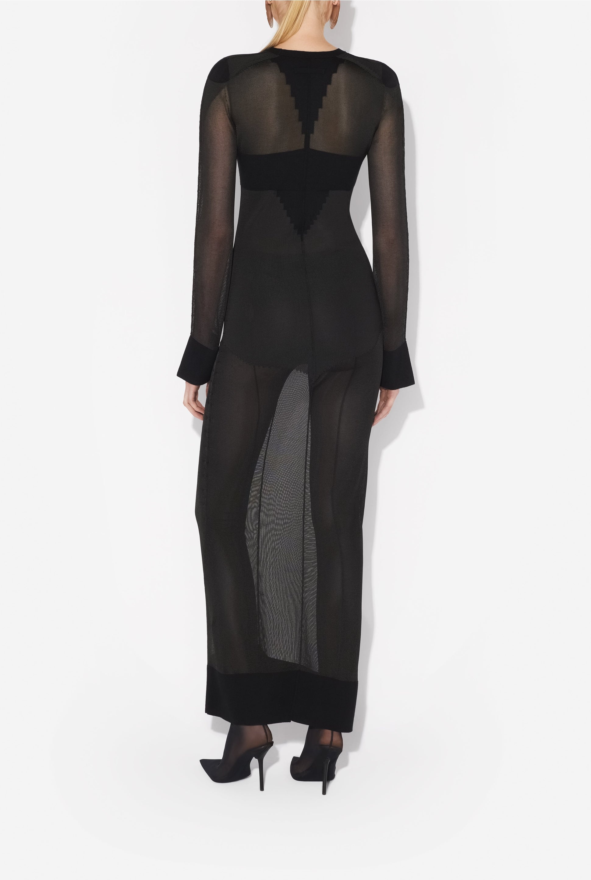 Robe longue à logo - Black