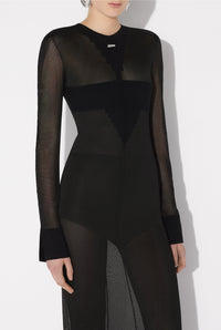 Robe longue à logo - Black