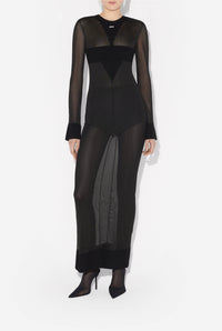 Robe longue à logo - Black