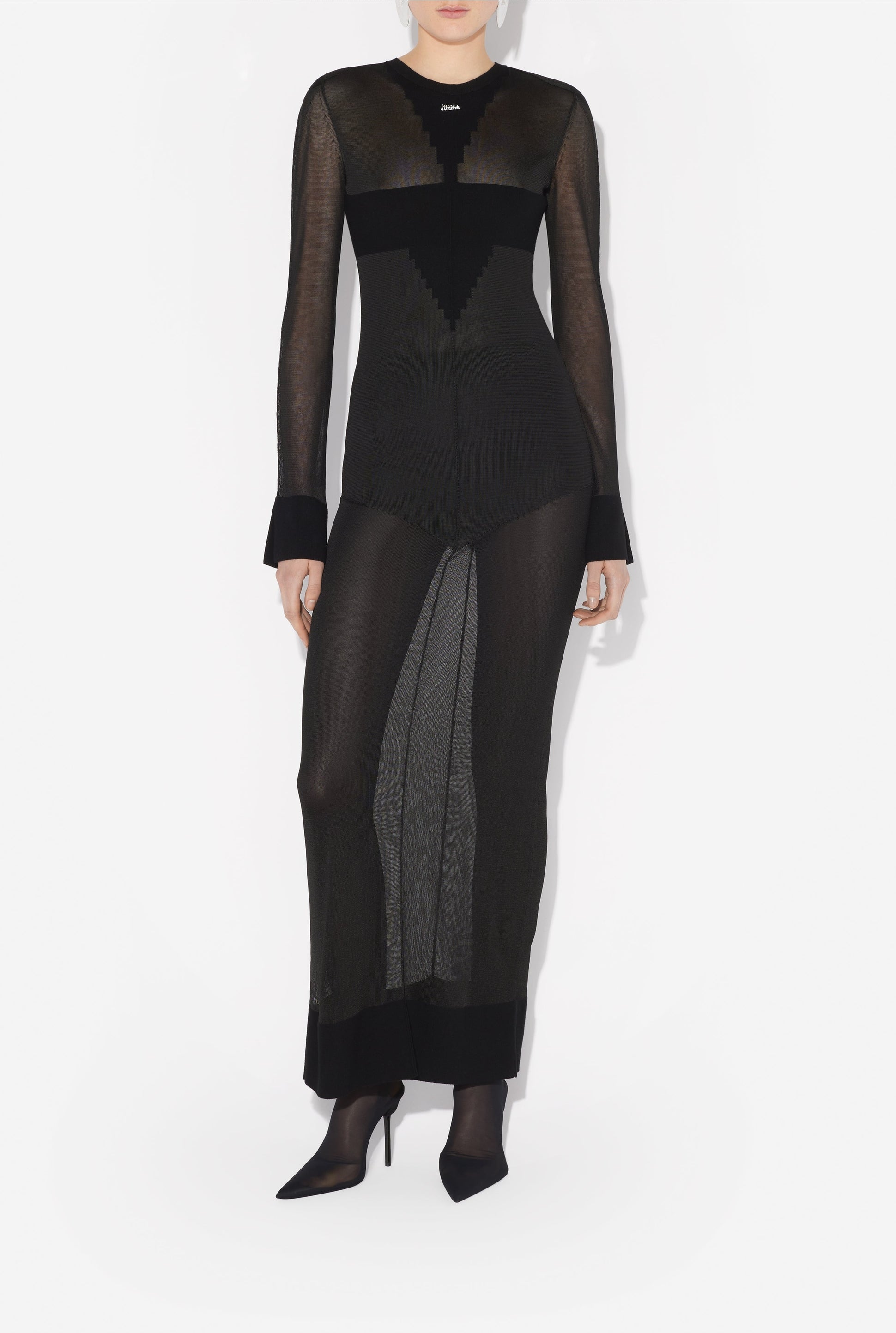Robe longue à logo - Black