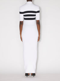 Robe à manches courtes rayée - White & Navy
